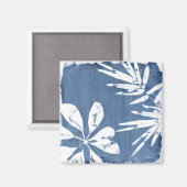 Tropische indigoindrukken - Tropische groen Magneet (Voorkant / Achterkant)