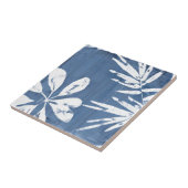 Tropische indigoindrukken - Tropische groen Tegeltje (Zijkant)