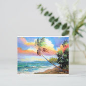 Tropische inlaatbay briefkaart (Staand voorkant)