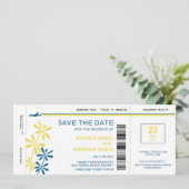 Tropische instapkaart Opslaan datumuitnodigingen Save The Date (Staand voorkant)