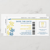 Tropische instapkaart Opslaan datumuitnodigingen Save The Date (Voorkant / Achterkant)