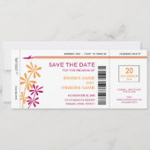 Tropische instapkaart Opslaan datumuitnodigingen Save The Date (Voorkant)