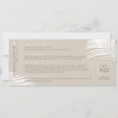 Tropische instapkaart roze reisweg kaart (Achterkant)