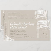 Tropische instapkaart roze reisweg kaart (Voorkant / Achterkant)