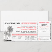 Tropische instapkaart trouwkaarten met RSVP Kaart (Voorkant / Achterkant)