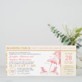 Tropische instapkaart voor huwelijksuitnodigingen kaart (Staand voorkant)