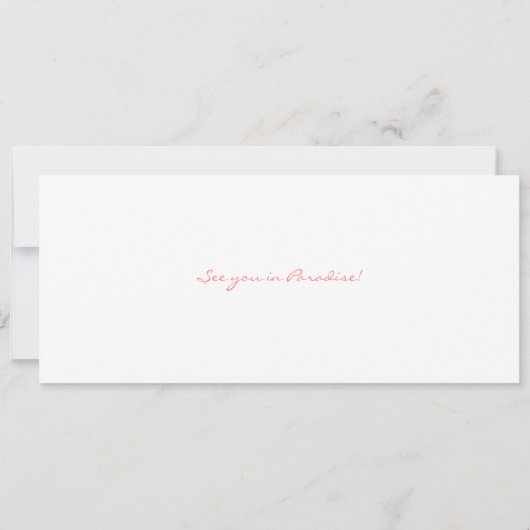 Tropische instapkaart voor huwelijksuitnodigingen kaart (Achterkant)