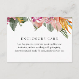 Tropische Insteekkaartomslag Informatiekaartje