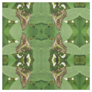 Tropische Iridescent Green Butterfly patterned Stof