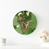 Tropische Iridescent Green Butterfly Wall klok (Huis)