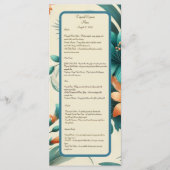 Tropische Iridescentie Menu (Voorkant)