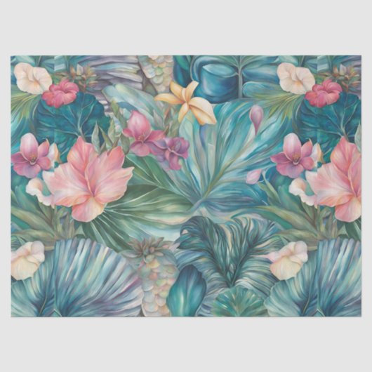 Tropische Iridiscerende Decoupage Tissue Ambacht Tissuepapier (Voorkant)