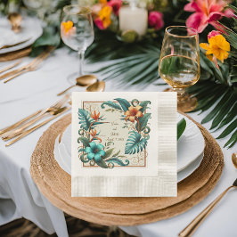 Tropische iriscentie bedacht lunch servet