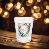 Tropische iriscentie bedrukt shot glas