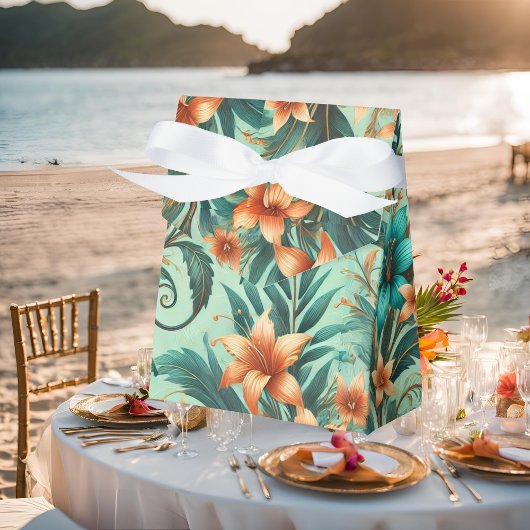 Tropische iriscentie gebogen bedankdoosjes