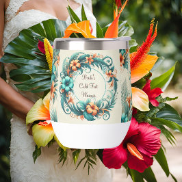 Tropische iriscentie thermische wijn Tumbler