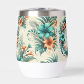 Tropische iriscentie thermische wijn Tumbler (Voorkant)