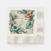 Tropische iriserende cocktail servet (Voorkant)