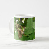 Tropische iriserende groene vlinder mok (Voorkant links)