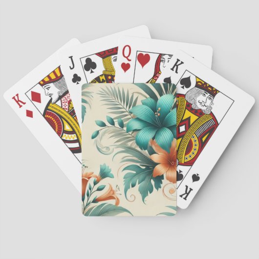 Tropische iriserende speelkaarten (Achterkant)