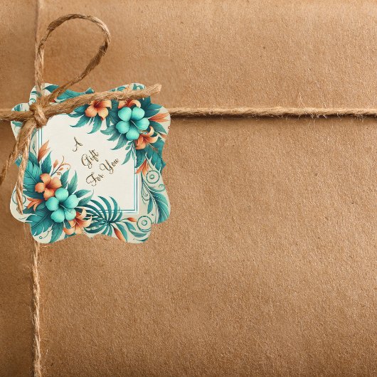 Tropische iriserende voorkeurtags bedankjes labels