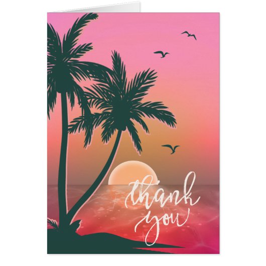 Tropische isle Sunrise Bedankt roze ID581 (Voorkant)