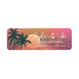 Tropische isle Sunrise Bride-to-be roze ID581 Etiket