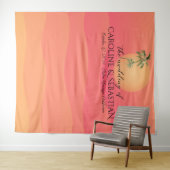 Tropische Italiaanse Sunset Palm Tree Minimale bru Wandkleed (In Situ (horizontaal))