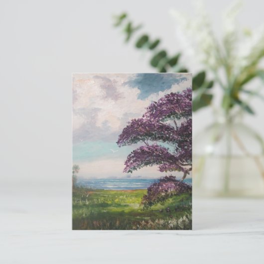 Tropische Jacaranda-boom Briefkaart (Staand voorkant)
