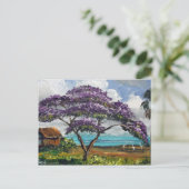 Tropische Jacaranda Tree Art Briefkaart (Staand voorkant)