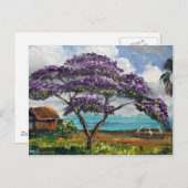 Tropische Jacaranda Tree Art Briefkaart (Voorkant / Achterkant)
