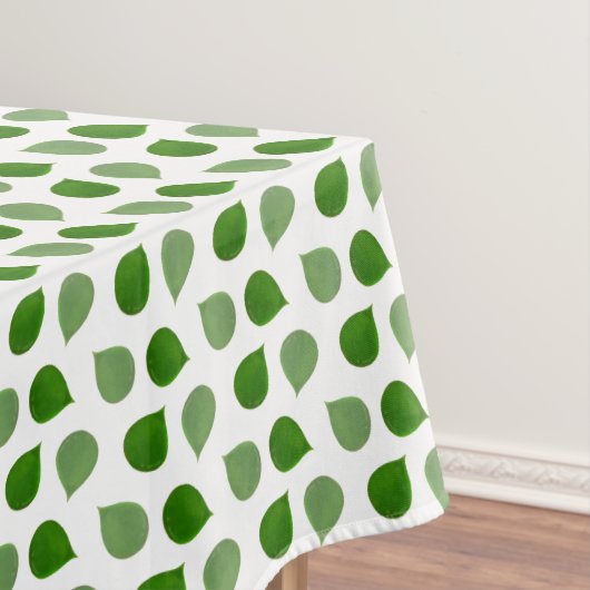 Tropische Jade Tree Green lekt op wit Tafelkleed (Voorbeeld)