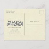 Tropische Jamaica Destination Wedding Save the Dat Aankondigingskaart (Achterkant)