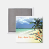 Tropische Jamaicaanse Hawaiiaanse bruiloft Favor K Magneet (Voorkant / Achterkant)