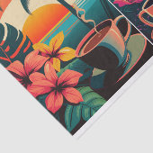 Tropische Java in het paradijs, koffie in de ochte Tissuepapier (Detail)