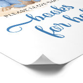 Tropische jongen teddy draagt pampas boeken voor b poster (Hoek)