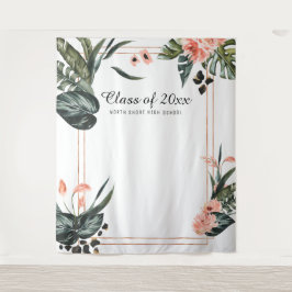 Tropische Jungle | Afstudeer Fotohokje Achtergrond Wandkleed