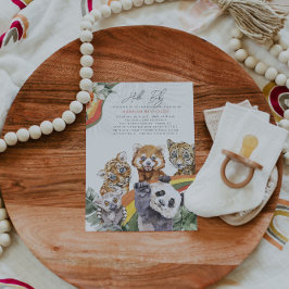 Tropische Jungle Baby Dieren | Baby Shower Kaart