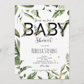 Tropische jungle baby shower uitnodiging (Voorkant / Achterkant)
