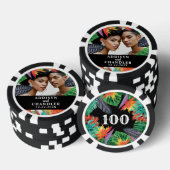 Tropische jungle bloemen Elegante verloving huweli Poker Chips (Opstapeling)