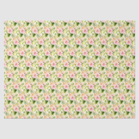 Tropische Jungle Bloemen Tissuepapier (Voorkant)