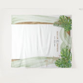 Tropische Jungle Bruiloft Achtergrond Foto Booth Wandkleed (Voorkant (horizontaal))