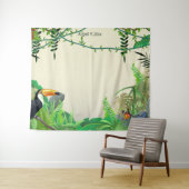 Tropische Jungle Foto Achtergrond Wandkleed (In Situ (horizontaal))