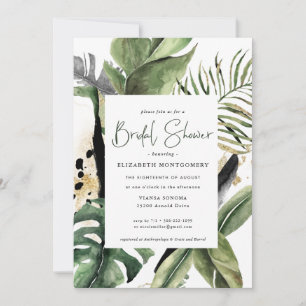 Tropische Jungle Groene Bruidsdouche Kaart