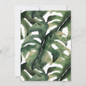 Tropische Jungle Groene Bruidsdouche Kaart (Achterkant)