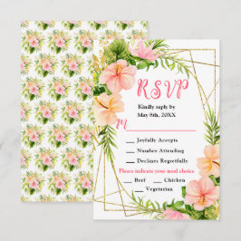 Tropische Jungle met Loverbruiloft RSVP Kaartje