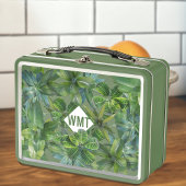Tropische Jungle Moderne Monogram Metaal Lunchbox