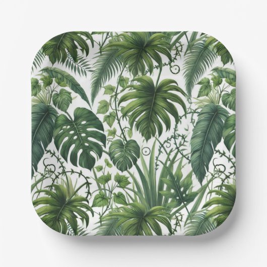 Tropische Jungle Papieren Bordje (Voorkant)
