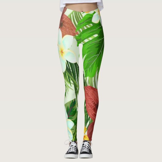 Tropische Jungle Regenwoud Leggings (Voorkant)