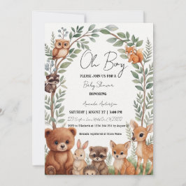 Tropische Jungle Safari Dieren Jongen Baby Borrel Kaart